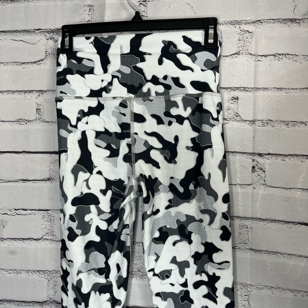Evolution and Creation Black White Abstract Leggings SZ S High Waist Y2K Yoga - Picture 10 of 13